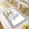 Posavasos de Cocina Almohadilla Absorbente Pad de Barro Diatómico Drenante Manteles Individuales para Vajilla Mesa Posavasos de Escritorio para Té