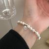 Pulsera Perla de la Suerte Plata de Ley s925 Perla de Agua Dulce Natural Joyería Hecha a Mano al por Mayor para Mujer Todo Fósforo Moda 6793