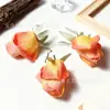 Flor de Tulipa Simulada de 7cm com Borda Queimada para Grampo de Cabelo DIY, Adorno de Cabeça, Roupas, Buquê de Casamento, Decoração de Parede de Flores de Casamento