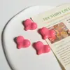 Pulsera Cadena para Teléfono en Forma de Corazón Material para Manualidades con Agujeros Rectos, Color Sólido Gelatina, Material de Alta Transparencia, Cuentas Sueltas Texturizadas