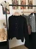 Suéter de punto coreano estilo caramelo para otoño e invierno, cuello redondo, prenda exterior corta, capa interior y top para mujer