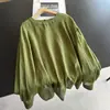 2026 Novo Estilo Fino de Verão Camisa Manga Longa Reversível Camiseta Base de Linho para Mulheres Atacado H12Bt26308