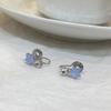 Pendientes de clip de estrella azul sin agujeros para mujer, nuevos, pequeños, exquisitos, dulces y elegantes, aretes explosivos únicos de nicho