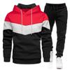 Traje Deportivo de Hombre de Exportación Transfronteriza 2023 Moda Casual Primavera y Otoño Sudadera con Capucha y Pantalones Empalmados Conjunto de Dos Piezas