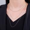 Venta caliente de barra de cadena de acero inoxidable al por mayor, collar de oro rosa chapado en oro de 18 quilates, accesorios de bricolaje hechos a mano