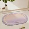 Alfombrilla de baño impresa en 3D para la entrada, felpudo absorbente de agua para el baño, alfombra de baño antideslizante de secado rápido, alfombrilla de baño suave