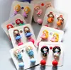 Novos Brincos Atacado Brincos Infantis Coreanos Cor de Doce Desenho Animado Fofo Princesa Meninas Clipe de Orelha Bebê Acessórios de Orelha