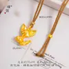 Puzuo retención de color fuerte oro arena accesorios DIY zorro cepillado, cerdito, Buda, peces colgantes, collares, cadenas de suéter de dibujos animados para mujeres