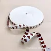 Cinta Jacquard de Corazón de 1.6 cm para Cajas de Regalo Hechas a Mano DIY, Ropa, Accesorios para el Cabello, Embalaje de Zapatos y Sombreros, Decoración de Cajas para Pasteles