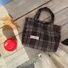 311021 Bolsa de Mão de Lã Multicolorida Estilo Retrô Simples Ins Bolsa Feminina 2023 Novo Estilo Outono e Inverno Bolsa Feminina