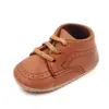 Zapatos para Bebé de 0-12 Meses Primavera y Otoño Estilo Británico Zapatos para Bebé de Cuero PU Suela Suave Zapatos para Niños Pequeños Venta al por Mayor 2753