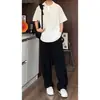 Traje Falso de Dos Piezas de Manga Corta para Hombre, Nuevo Estilo Primavera y Verano Estilo Old Money Conjunto de Dos Piezas de Camisa y Pantalones para Hombre