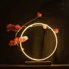 Lámpara LED Anillo Decoración Cerámica Nuevo Chino Zen Creativo Sala de Estar Entrada Oficina Escritorio Decoración del Hogar