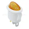 Interruptor Elétrico de Segurança CQC KCD1 Carcaça Branca Oval com Três Pinos Chave Liga/Desliga Rocker de Duas Velocidades com Luz