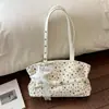 Bolsa tote transfronteiriça estilo coreano com estrelas e bolinhas, novo modelo 2026, bolsa de ombro simples de grande capacidade, bolsa de axila da moda para o dia a dia