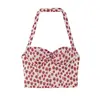 Fábrica de Ropa para Mujer Transfronteriza Venta al por Mayor Primavera 2026 Nuevo Estilo Europeo y Americano Moderno Sexy Top Halter Estampado Falda