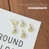 Novos Acessórios para Nail Art de Laço de Guirlanda de Natal, Liga Metálica Super Brilhante Estilo Japonês Incrustada com Diamantes e Pérolas, Decorações de Diamante para Unhas de Guirlanda