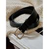 Invierno Nuevo Estilo Unisex Hebilla Cuadrada Simple Cinturón Bueno para Usar Práctico Suave de Llevar Retro Moderno Decorativo Cinturón para Mujeres