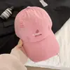 Gorra de béisbol amarilla bordada con letras estilo coreano para mujer, simple y versátil para primavera y verano, hace que la cara se vea más pequeña, gorra suave de visera de pato, mismo estilo para parejas