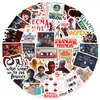 50 Adesivos de Grafite Stranger Things para Decorar Guitarras, Cadernos, Malas, DIY à Prova d'Água Atacado Transfronteiriço