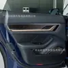 Adecuado para 19-22 Porsche Taycan Interior de Coche Modificado Fibra de Carbono Panel Interior de Puerta Pegatinas Decorativas
