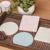 Venta directa de fábrica de posavasos sólidos de color liso de lodo de diatomeas naturales en stock para bebidas, café, té, aislantes, posavasos absorbentes de diatomeas