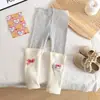 Nuevos Leggings de Primavera 2026 para Niñas, Pantalones Rayados de Dibujos Animados Elásticos Elegantes Ajustados, Pantalones Largos Casuales para Bebés Niñas
