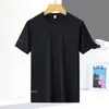 Nueva camiseta de seda de hielo de verano 2024 para pareja, hombres y mujeres, cuello redondo, secado rápido, transpirable, ligera, casual, deportiva, manga corta