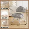 Taburete Giratorio de Altura Ajustable con Ruedas Silenciosas, Silla con Respaldo, Taburete Bajo, Taburete Apto para Niños, Taburete para Cambiar Zapatos, Diseño Moderno Simple