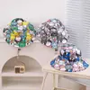 Chapéu de Pescador Infantil de Aba Larga Estilo Coreano Fofo Animal de Desenho Animado Chapéu de Sol Novo Grafite 3-8 Anos Chapéu Balde Transfronteiriço