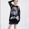 MY44023 Roupa Feminina Atacado Outono e Inverno Novo Estilo Suéter com Gola Redonda Top de Malha Solto Camada Base Jaqueta