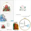 Kit de Bordado de Planta Vela de Frutas Vermelhas de Natal de Novo Produto Transfronteiriço Kit de Bordado de Planta Presente de Natal em Inglês Fabricante Atacado Dropshipping