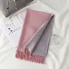 Bufanda Gruesa de Alta Calidad para Mujer, Exportación Coreana Otoño e Invierno, Nuevo Chal Largo de Doble Cara con Bloques de Color, Bufanda Cálida para el Cuello para Mujer