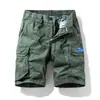 Pantalones Cortos de Verano para Hombre Camuflaje Multi-Bolsillo Overol para Hombre Transfronterizo para Hombre Micro-Elástico Cintura Elástica Rectos de Algodón Pantalones de Cinco Cuartos