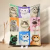 Manta de Franela Universal para Mascotas Gatos Cuatro Estaciones Manta para Siesta en la Oficina Manta Cubierta para Descanso de Mediodía en Dormitorio