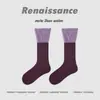 Fábrica de Origen Calcetines para Mujer Primavera y Verano Color Matcha Calcetines Apilados Malla Transpirable Bloques de Color Simples Calcetines de Media Pantorrilla Venta al por Mayor Personalización