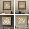 Conjunto Popular Transfronteiriço de 16 Peças de Stencils Florais e de Folhas para Pintura em Spray e Impressão DIY Infantil