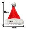 Gorro de Navidad de Venta Caliente con Felpa Corta y Gorro de Navidad de Felpa Grande, Decoraciones Navideñas Ordinarias