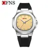 Reloj de Pulsera Ofns con Esfera de Números Árabes para Hombre, Resistente al Agua, de Negocios, Simple, Doble Esfera, Exclusivo para Oriente Medio, Reloj de Cuarzo