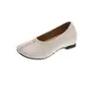 Zapatos retro plisados de punta dividida sintética para mujer, con aumento interno de altura de 4 cm, nuevos de otoño 2026, zapatos planos bajos tipo pezuña de cerdo para ballet