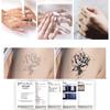 Pegatinas de Tatuaje Herbales de Rosa, Hermosas Pegatinas de Tatuaje Artificiales para Hombres y Mujeres para Brazos y Piernas, Impermeables, a Prueba de Sudor, de Larga Duración y Semipermanentes