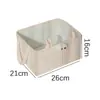 Cesto de Lã de Ovelha para Sala de Estar e Quarto, Cesto Organizador de Roupas e Brinquedos, Design Fofo de Desenho Animado, Alças Duplas, Grande Capacidade para Uso Doméstico