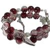 [Sueño Tostado Escarlata] Pulsera de Corona Rojo Oscuro Temperamento de Nicho Serie Rojo Oscuro Pulsera Joker de Temperamento Blanco