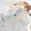 Roupa íntima feminina sem costura de seda gelada de secagem rápida, verão, fina, cintura média, fundo de algodão, antibacteriana, calcinha para meninas do ensino médio