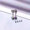 Brincos de Tarraxa Bola Cheios de Diamante, Bola de Diamante Rosqueável Mini em Aço Titânio, Estilo Coreano Super Brilhante Dupla Face 3mm 0.8 Agulha Fina