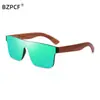 Óculos Esportivos para Homens ao Ar Livre, Estilo Transfronteiriço, Lente Integrada, Hastes de Madeira, Óculos de Sol Polarizados, Coloridos, Antirreflexo, Óculos de Sol Modernos