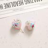 Bonita flor en forma de corazón pintada a mano, corazón de melocotón, cuentas sueltas, accesorios de vidrio para bricolaje, pendientes, horquilla, funda de teléfono, material al por mayor
