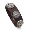 Pulsera de cuero para hombre estilo punk europeo y americano con remaches de calavera, personalizada y moderna, pulsera ancha de piel de vaca no convencional