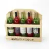 1:12 Estante de vino de madera simulada en miniatura para casa de muñecas/accesorio de escena de mini bar/adecuado para BJD OB11