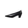 Zapatos de Mujer de Piel de Oveja con Boca Baja y Tacón Grueso, Novedades Primavera 2026, Piel Genuina por Dentro y por Fuera, Zapatos de Mujer de Tacón Medio Desgastados